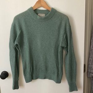 Everlane Oversized Alpaca Crew Sweater Green XS
